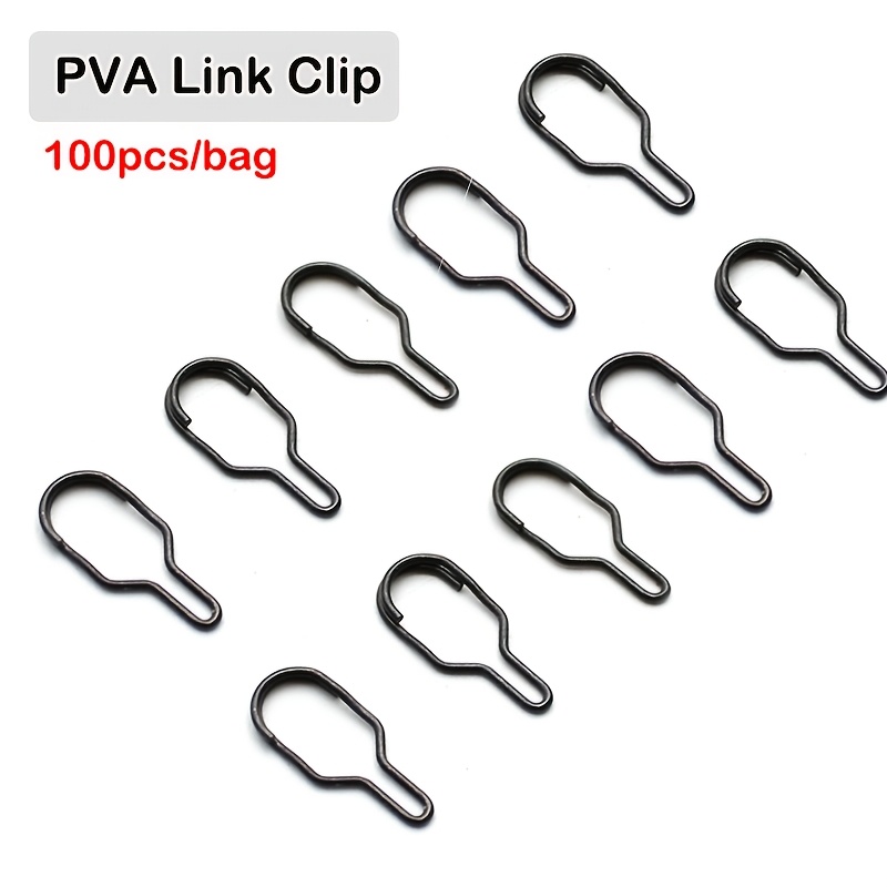 TEMU 100pcs Carp Fishing Accessories Pva Bag Link Clip For Carp Hair Rig Tool Carp Coarse Method Feeder Fishing Tackle