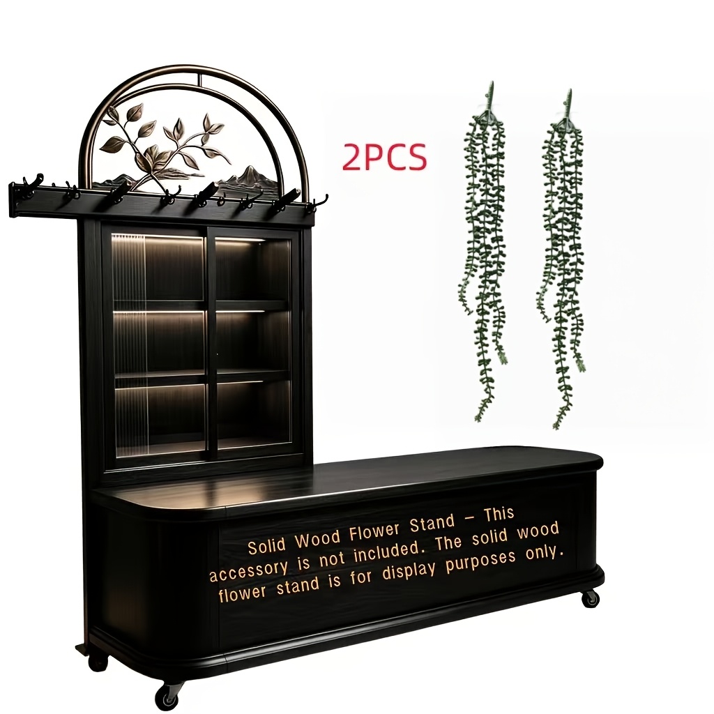 TEMU 2 piezas de plantas colgantes artificiales de suculentas de de ratán " de amante" de , decoración de pared estilo nórdico para , decoración para