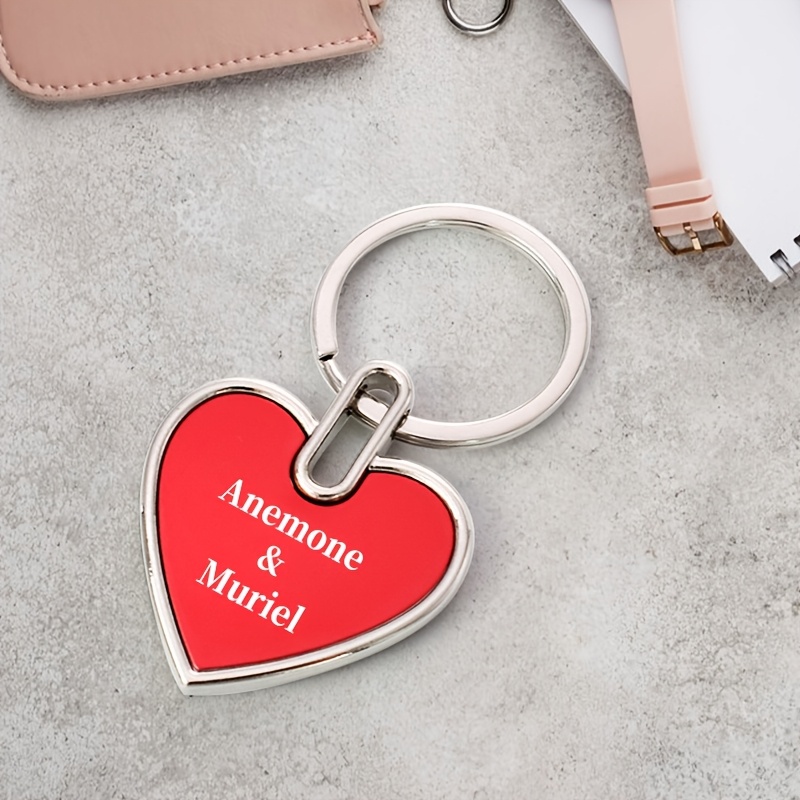 

A Set Of 10 Blank -shaped Keychains For Diy Crafts For Valentine's Day.