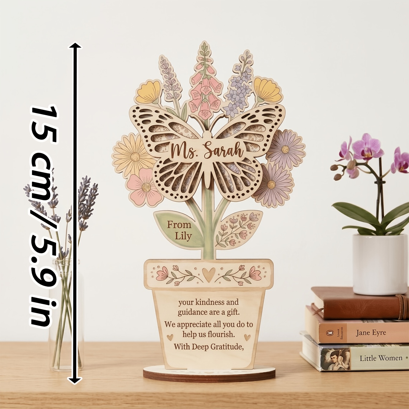 TEMU 1pc Personalized Teacher's Day Gift, A Nurse Appreciation Plaque With Customizable Name, A Wooden Tabletop Ornament In Of A , A Decorative Gift