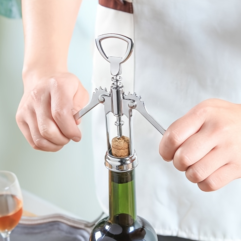 Multifunctional Wine Opener | Zinc Alloy Bottle Opener with Cork Screw and Pour Spout
