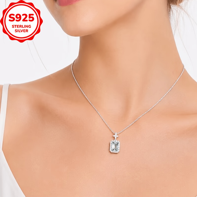 S925 Silver Hypoallergenic Floral Necklace, Elegant Gift