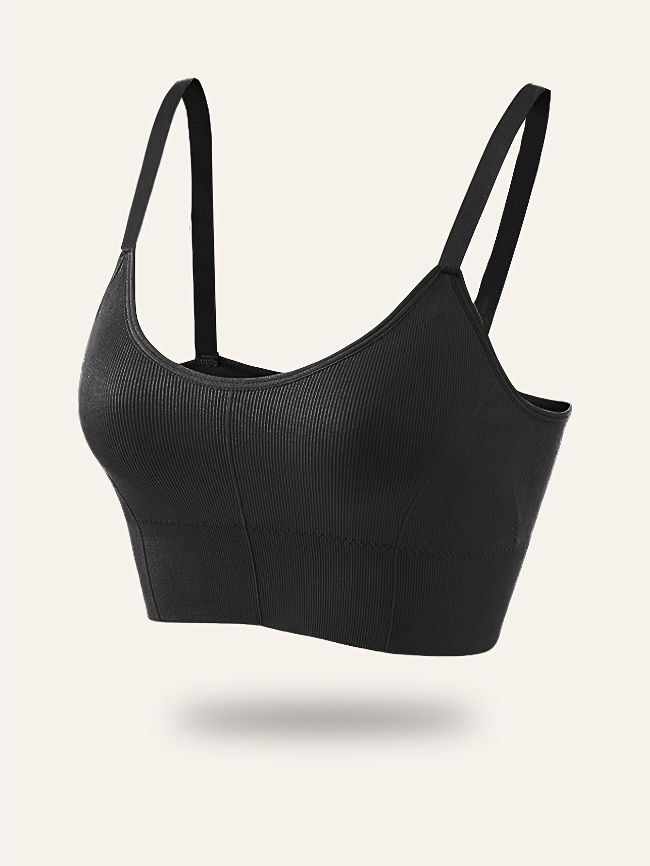 Single Pack 1XL-4XL Women's Plus Size Solid Earth Tone Bra with Removable Pads and Adjustable Straps, Pullover Style Bra in 5 Colors for All Seasons