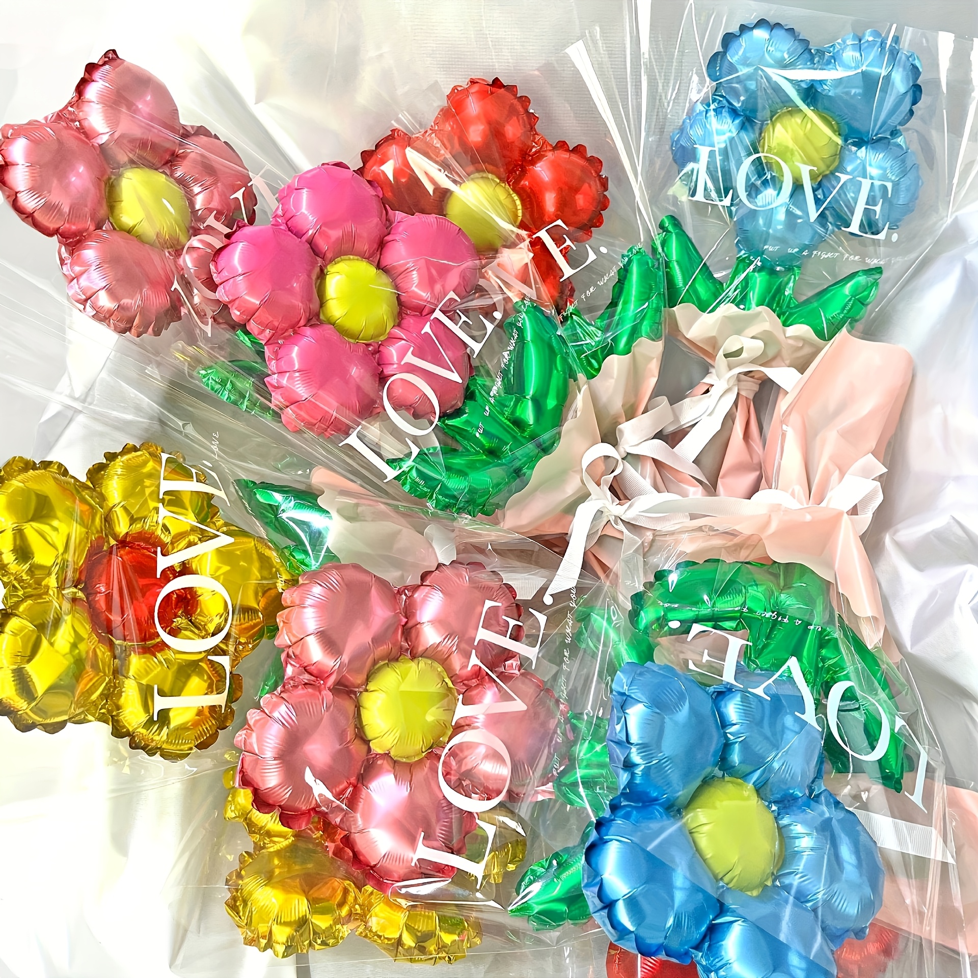 

50pcs New Random Color Diy Flower Balloon Bouquet Handmade Material Package-new Year Valentine's Day Day Teacher's Day Gift