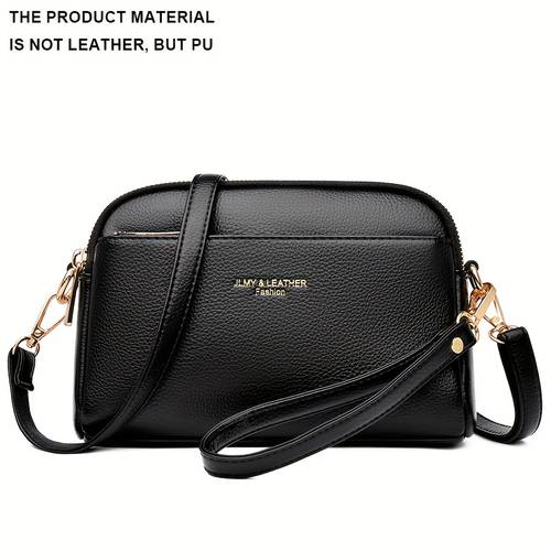 retro embossed crossbody bag classic letters print shoulder bag womens zipper square purse for daily use
