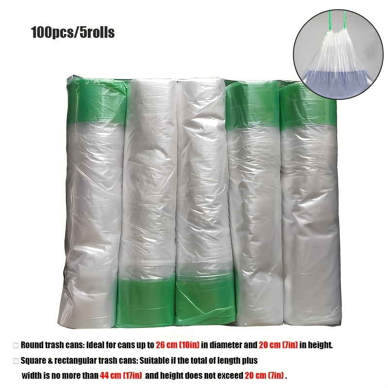 20/100 Disposable Toilet Bags With Drawstring, Trash Bags, Disposable Commode Chair Liners With Drawstring, Sanitary Toilet Seat Covers For Travel, Camping And , Pet Supplies, Easy To Clean