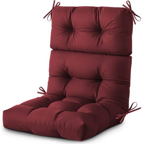 extra large waterproof outdoor indoor high back chair cushion tufted retro design with adjustable ties durable polyester replacement seat cushion for patio garden rocking chairs decor elegant seating
