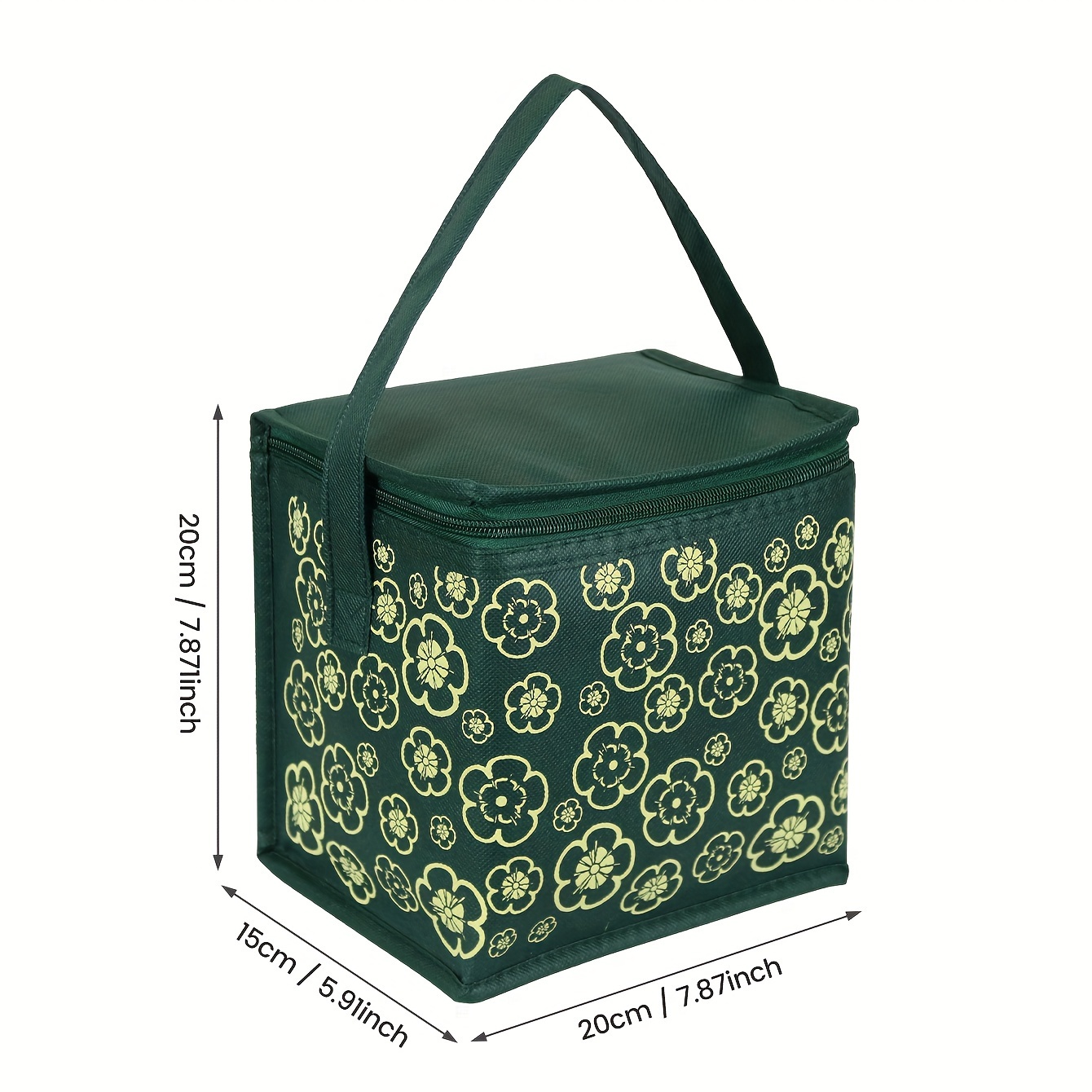 Image of Versatile Insulated Lunch Bag With Zipper - Portable, Foldable Aluminum Foil Cooler For Picnics, Travel, Beach, Camping & Bbqs