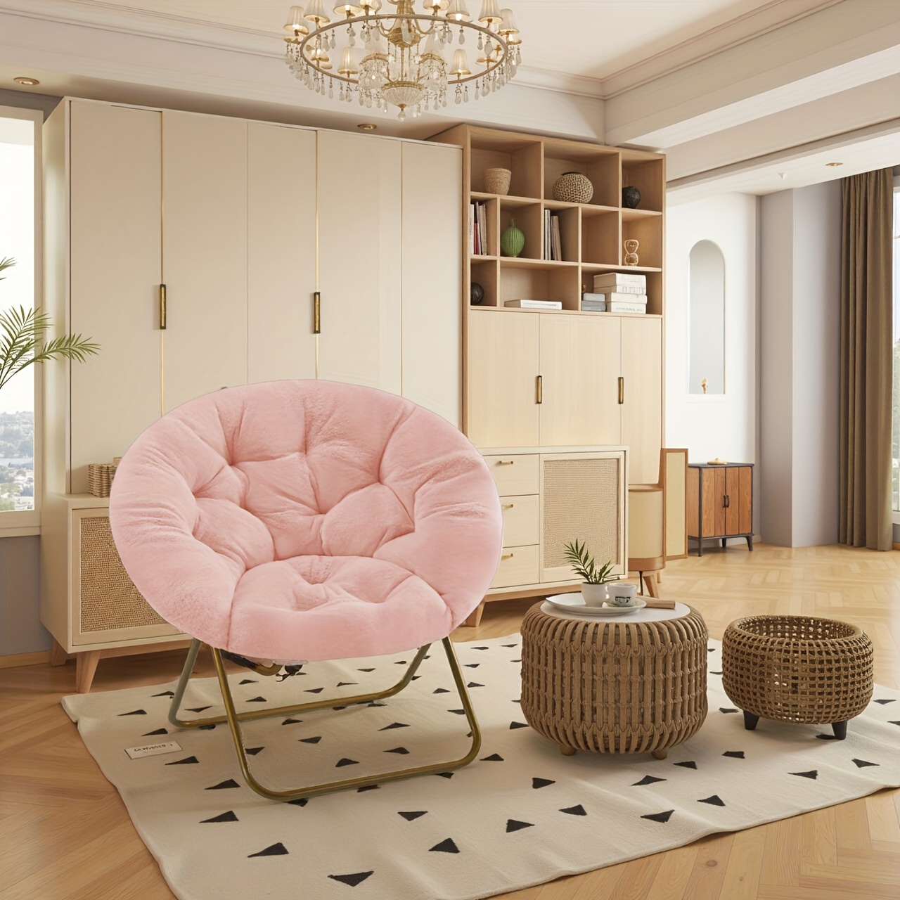 Living Room Bedroom Saucer Chair Bionzo Folding Saucer Chair