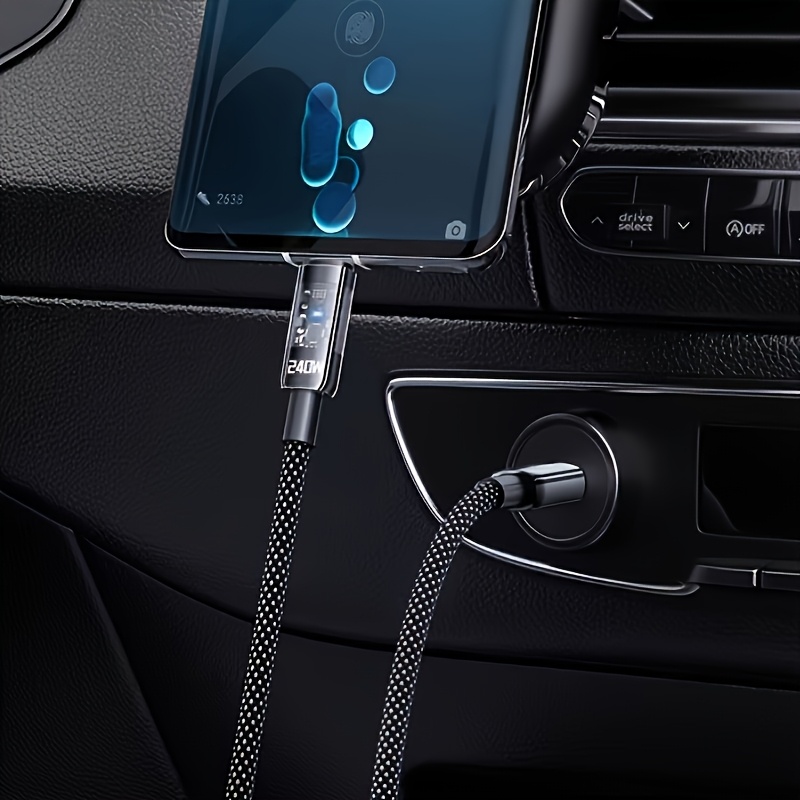 240W Usb A Type C Fast Charging Cable Led Display Iphone 17