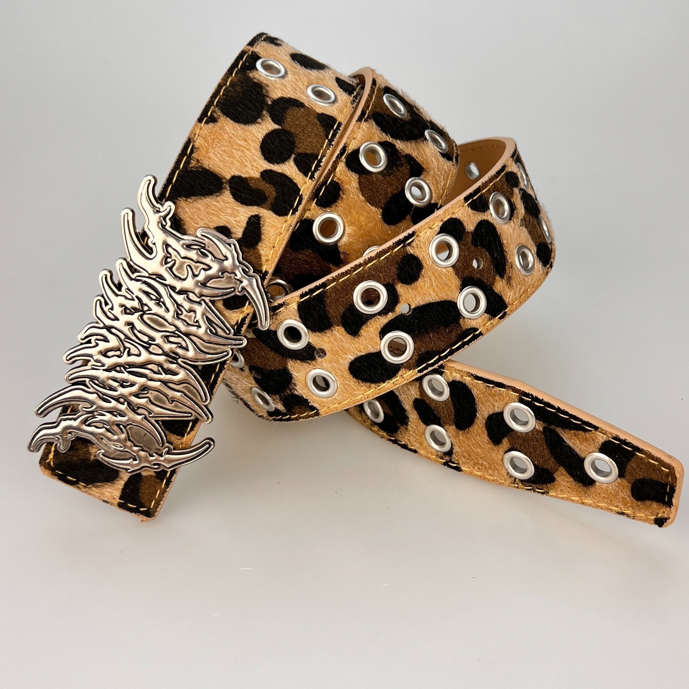 y2k leopard zebra punk hip hop belt women jewelry - Temu display picture 3