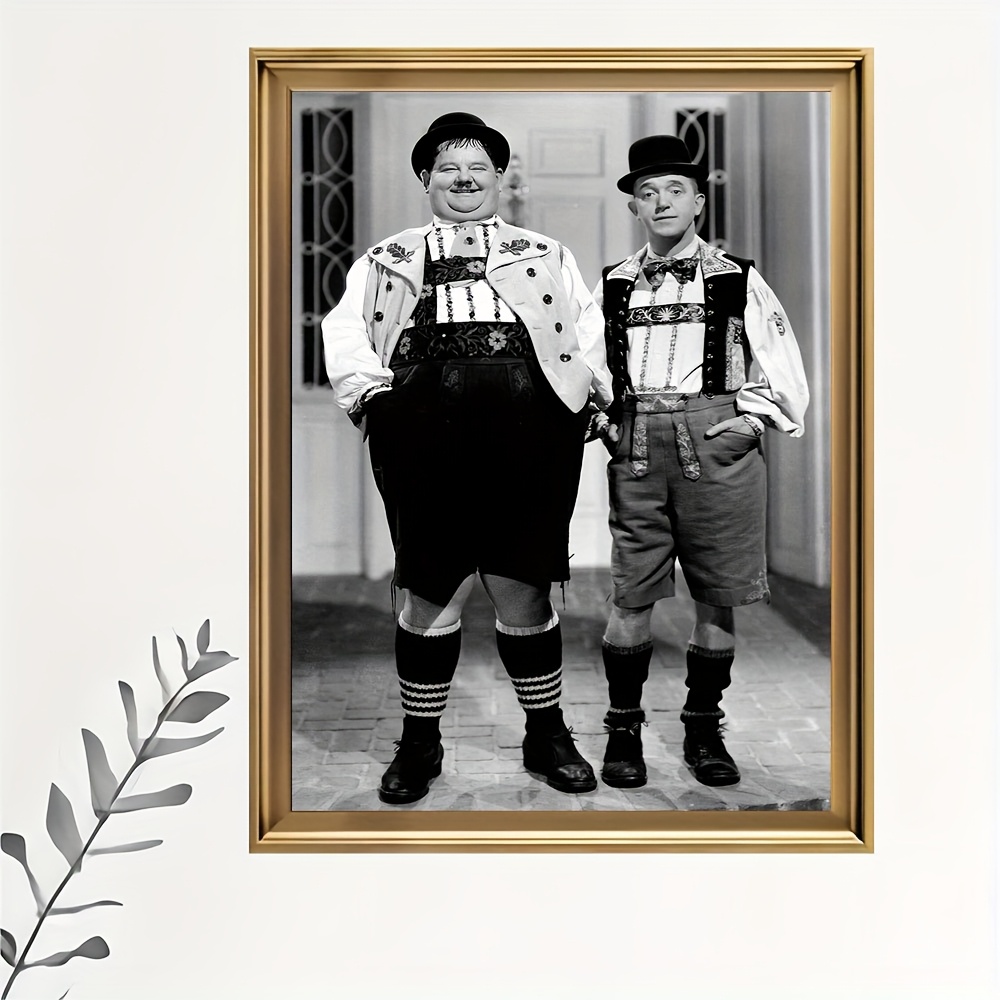 

& Classic Comedy Duo - Canvas Wall Art Print, Home, Office, Decor, Ideal Festival Gift, Room Decor