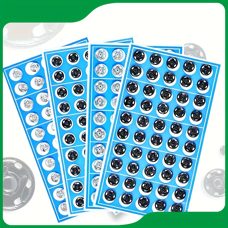 thumbnail image 2 of Mixed Snap Fasteners Sew-On Popper Press Studs | Metal & Plastic | Various Sizes (Pack) 2 of 2