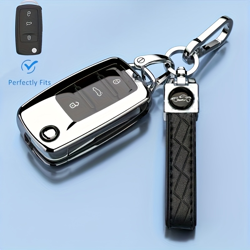 Image of 1pc Suitable For Remote Key Covers, Suitable For Jetta Parts, Suitable For , , , , Tiguan, Mk5, , Golf , For Tiguan Remote Key Covers.