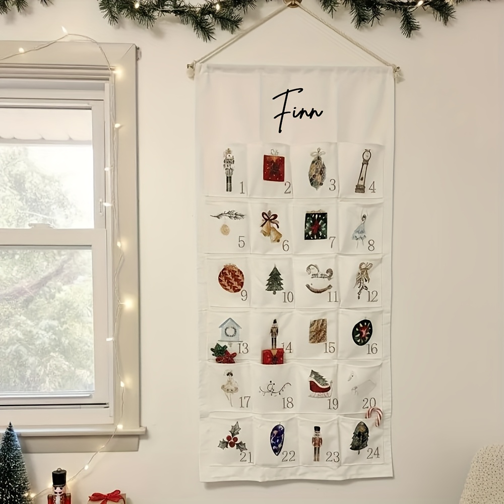 TEMU Personalized Custom Name Sugar Plum Fairy Ballerina Nutcracker 2026 Christmas Countdown Advent Calendar Merry Xmas Eve Door Wall Hanging