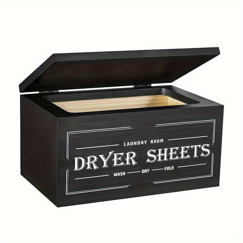 

Wooden Dryer Sheets Storage Box For Laundry Room, Rustic Fabric Softener Sheet Dispenser, Clothing Organization And Laundry Decoration Accessory