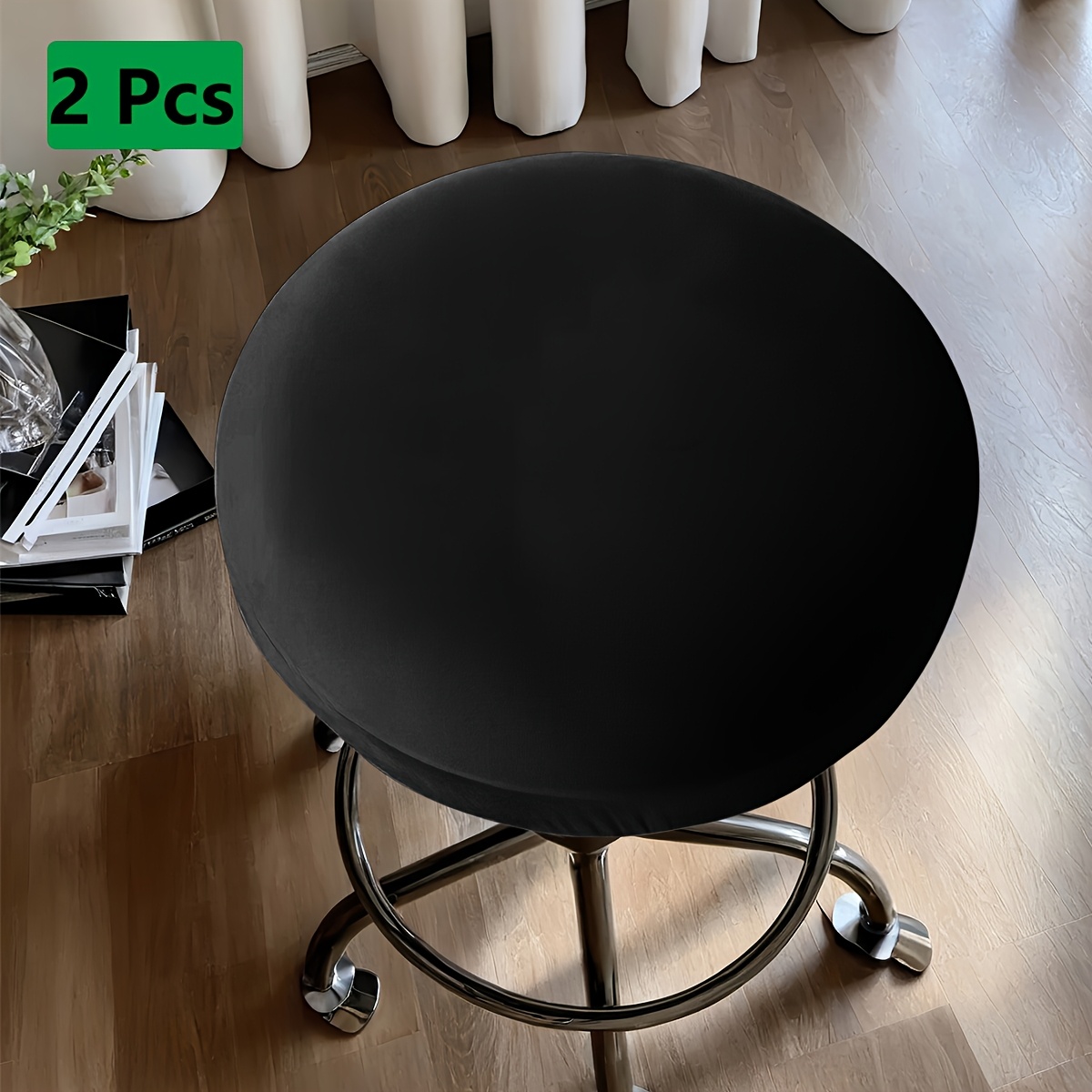 TEMU 2pcs, Round Chair Covers, Swivel Bar Stool Covers, Chair Cushions