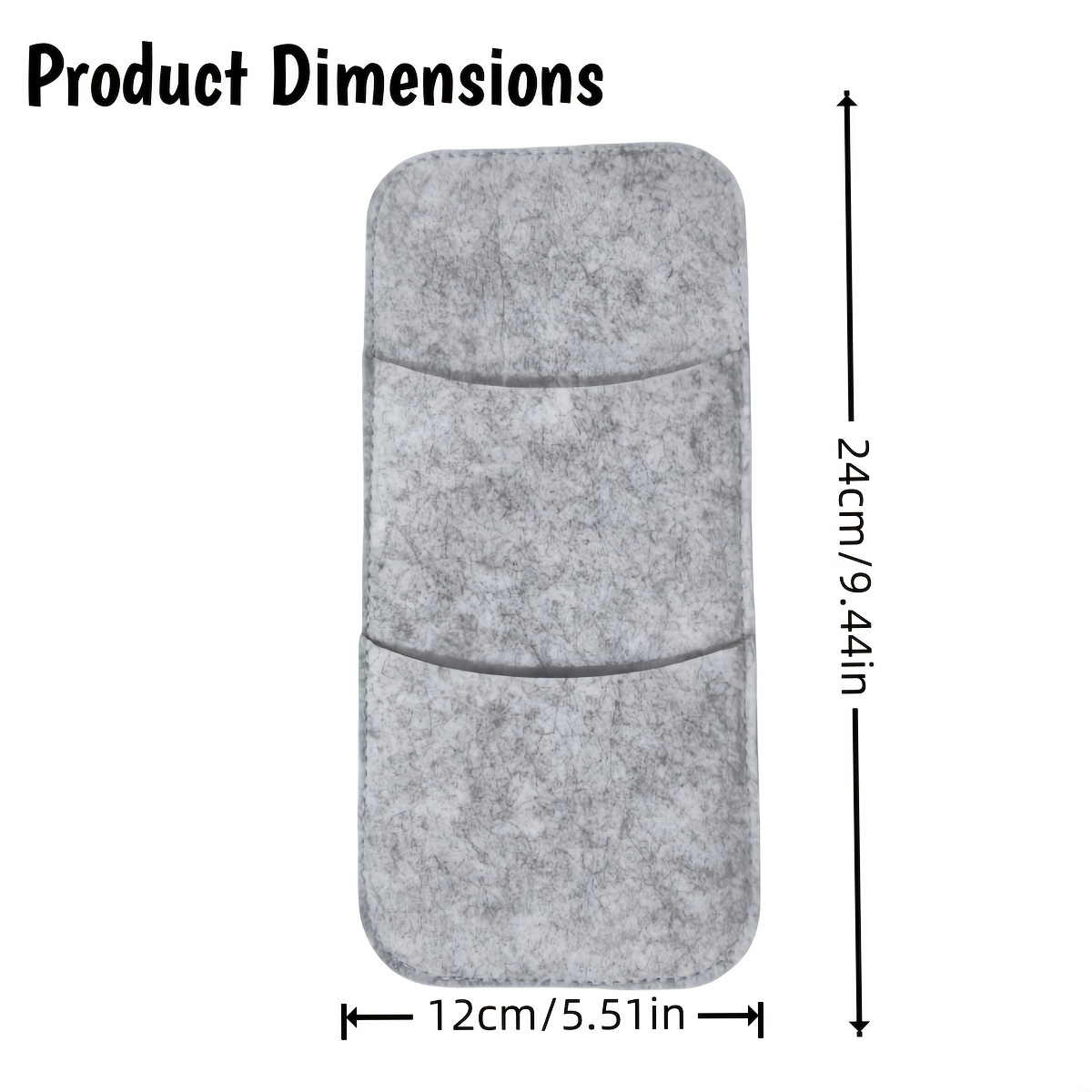 TEMU Car Felt Hanging Storage Bag, Camping Vehicle Interior Wall Storage Pouch, Rv, - No Punching Required, Includes Adhesive Strip, Suitable For