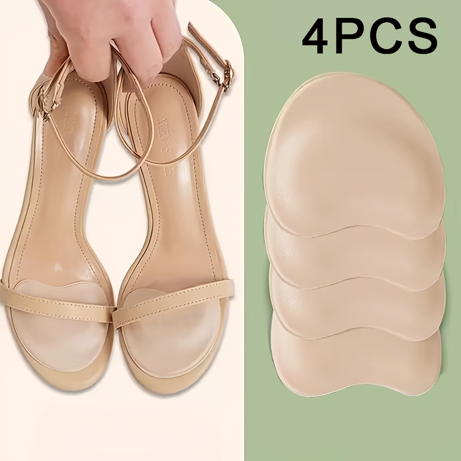 TEMU 4 almohadillas invisibles autoadhesivas y cómodas antideslizantes para el antepié para mujer, para tacones altos y sandalias