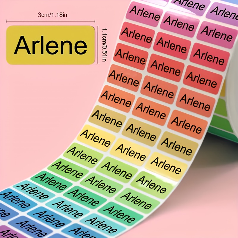ac personalized custom name multicolor labels name stickers vibrant colors soft and comfortable suitable for school home office for water bottles books and other   marking product labels item identification back to school