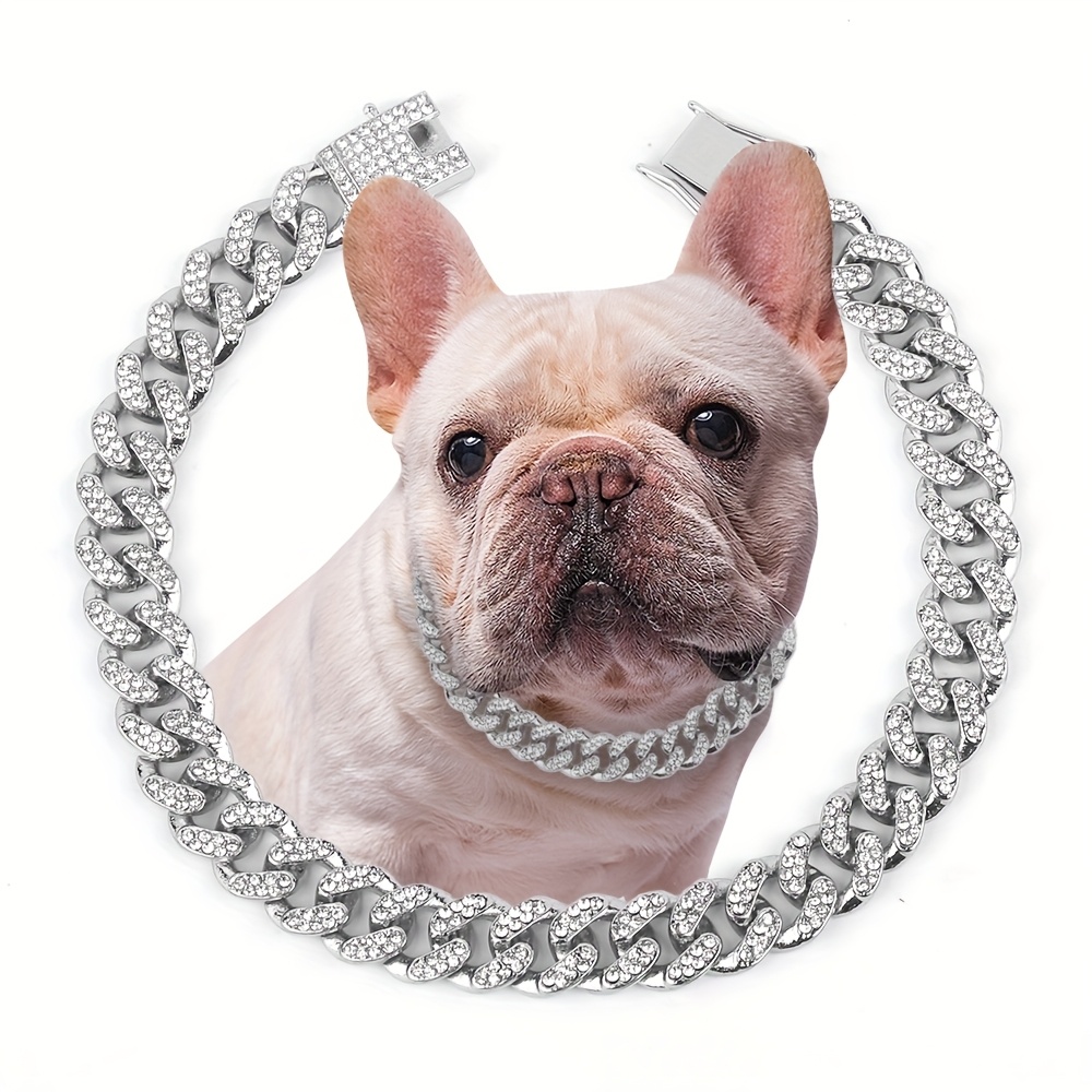 1 stck funkelndes vollbesetztes strass cuban link halsband - Temu  Switzerland
