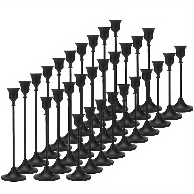 TEMU 30 Bougeoirs en Métal, Décorations de Table pour Noël et Halloween, Accessoires Photo pour Dîner aux Chandelles, Décorations de Mariage et
