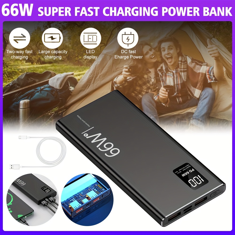 

20000mah Portable Charger, Super Charging - 1 Can Charging -c Supports Bidirectional And