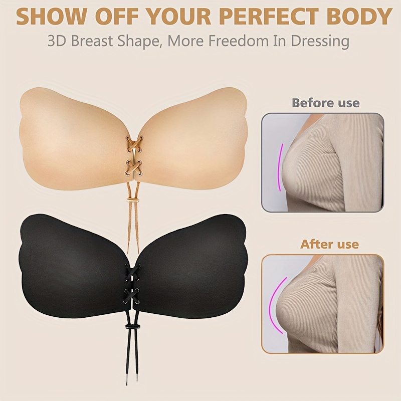 Cache-tétons Femme 4 Paires - Silicone Invisible, Réutilisable, Pour Robes Dos Nu