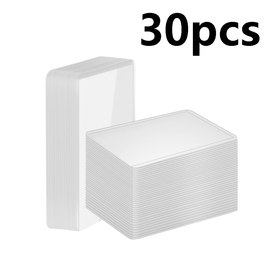 

30pcs Premium Pvc Hard Card Sleeves, Transparent Protectors For Trading Cards, Sports Cards, Business Cards - , Clear Plastic, Ideal For Collectors And Professionals, Card Sleeves Protector