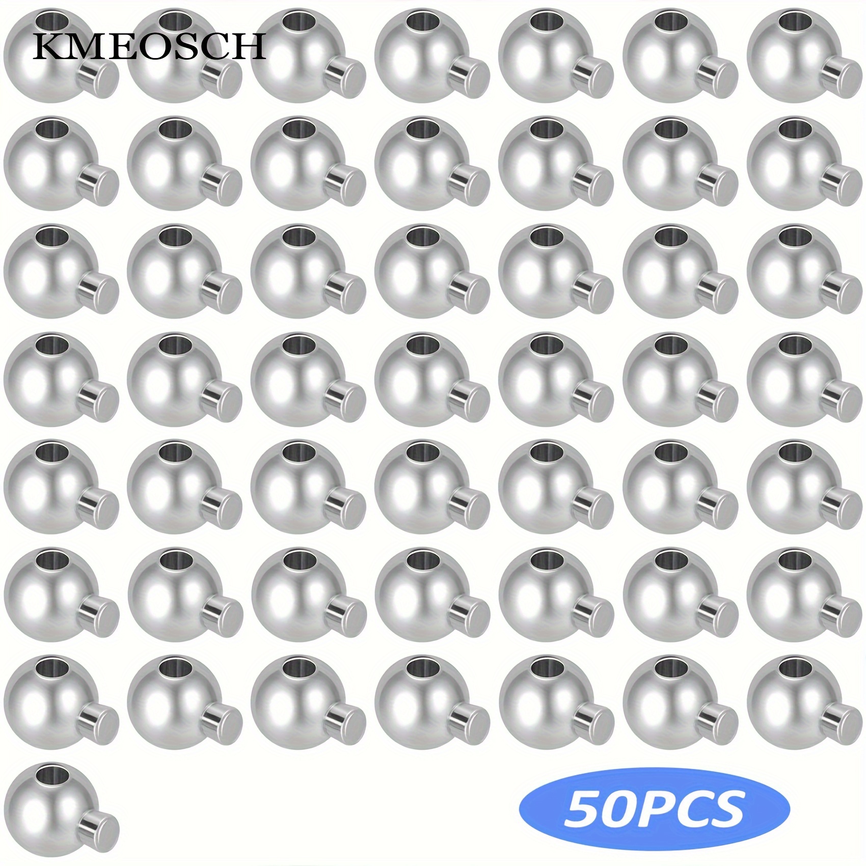 TEMU 10/ Stück runde Crimp-Perlen, Stopper-Perlen und Perlenkappen zum Schmuckbasteln, inklusive Metall-Spacer-Perlen und Crimp-Charms zur Veredelung