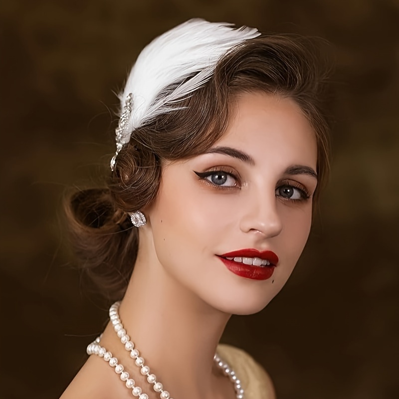 Roaring 20s 1920s Headband With Feather WLLHYF 1920s Flapper  display picture 1