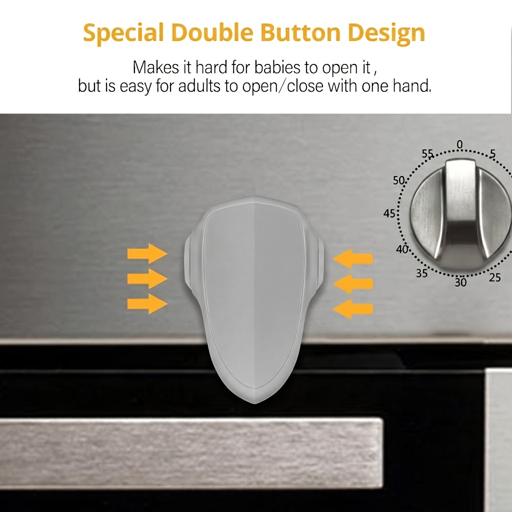 2pcs Oven Lock and Cabinet Lock Set, Baby Safety Locks for Kitchen