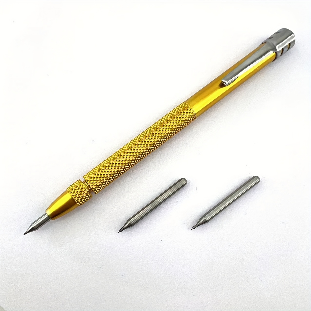 TEMU 3pcs Set: 1 Marker 2 Replacement Nibs. Replaceable Needle Diamond Marker Pen, Alloy Steel Marker Pen, Ceramic Glass Cutter Marker Pen, Alloy