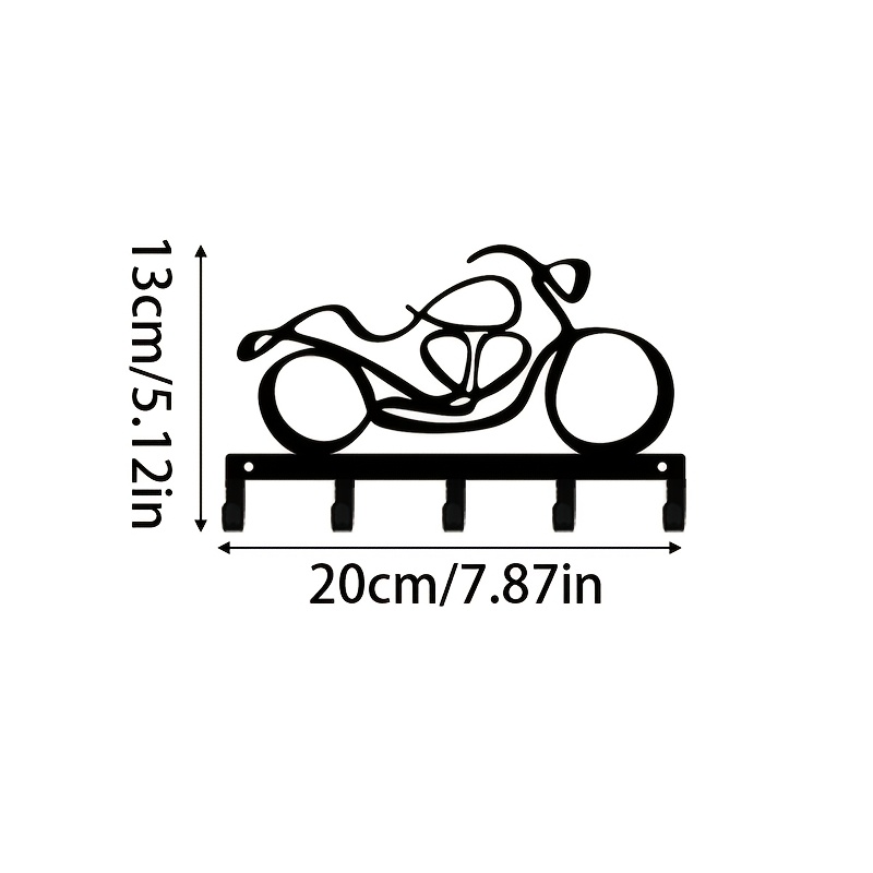 TEMU 1 porte-clés de moto, support de rangement amusant sur d'entrée, support de décoration , support de rangement pour clés et corde de traction, un