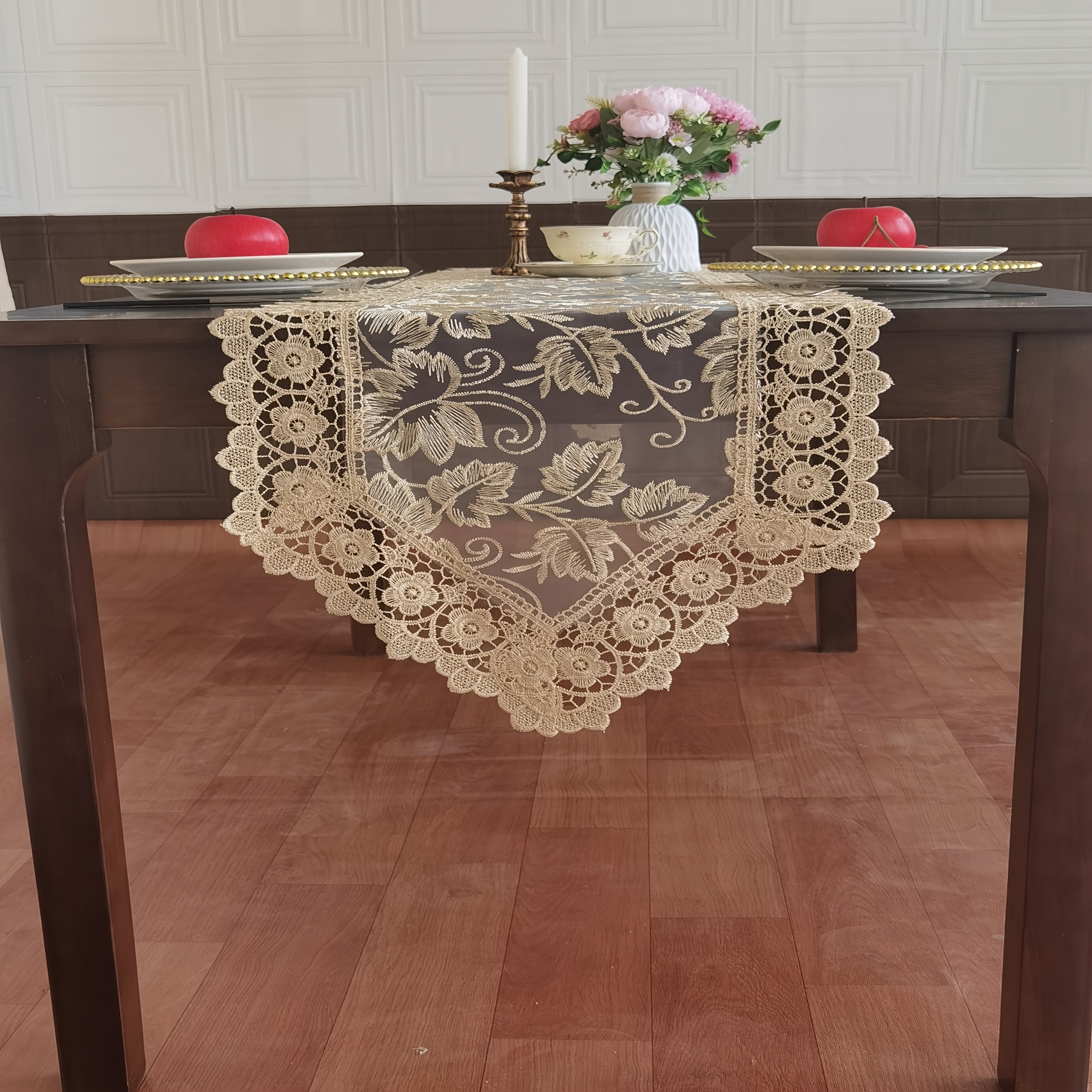 chinese dress ladies Vintage Lace Dresser Scarves or Runner Plus Other Handmade Pieces – Rush  Creek Vintage main image 1