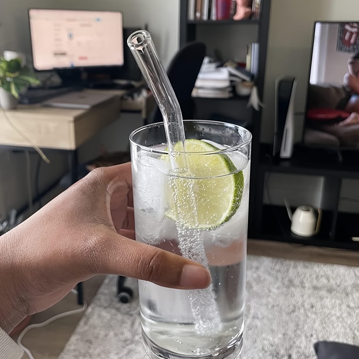 16 pack återanvändbara glasstrån storlek 215*10mm - Temu Sweden