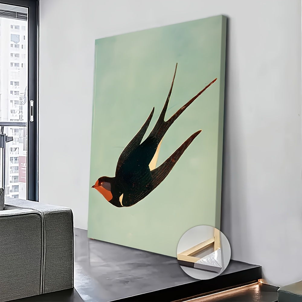 USA Vintage swallow canvas art キャンバスアート vintage swallow art deco poster modern retro bird canvas - Temu