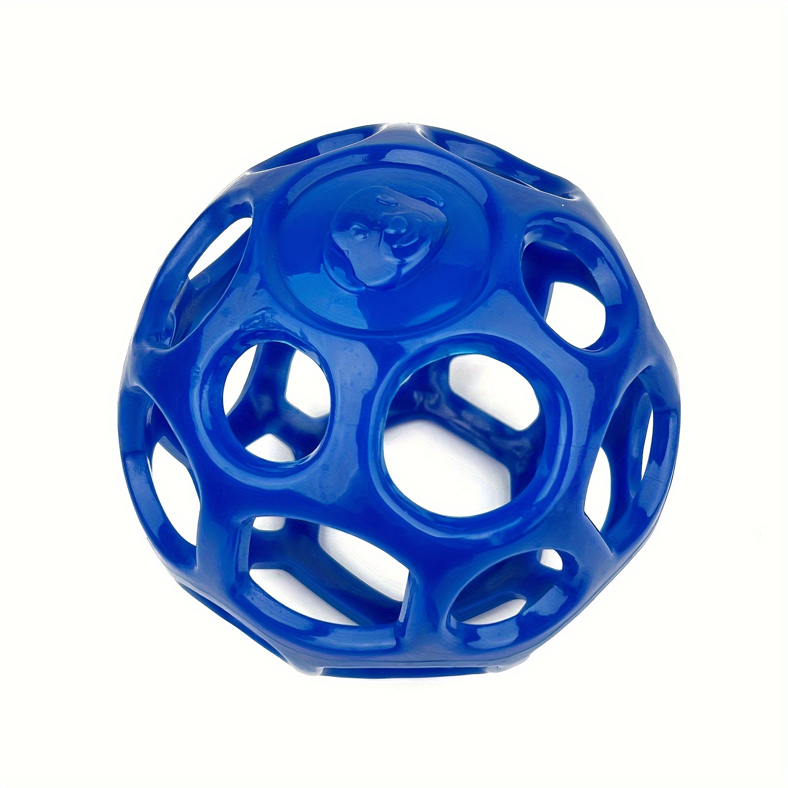 

13cm Silicone Dog Chew Toy, Hollow Ball, Geometric Pattern, Durable And Non-toxic, Suitable For All Breeds And Sizes