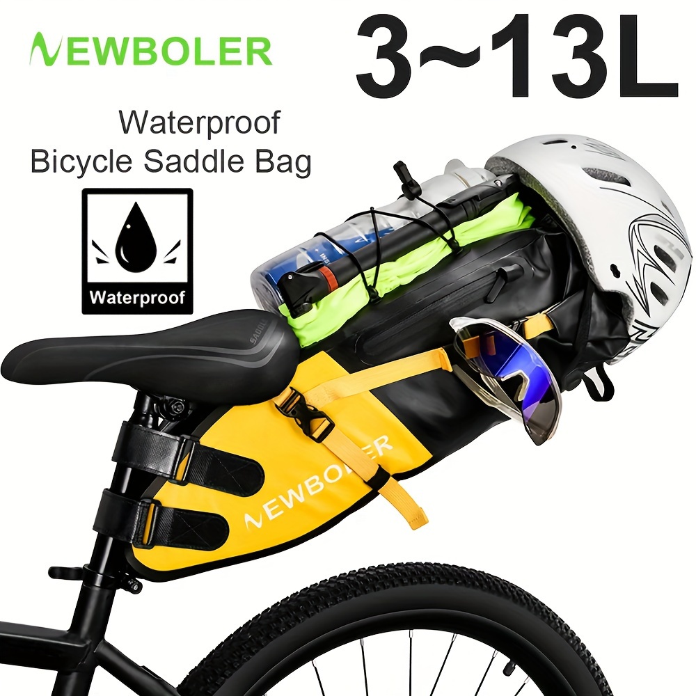 

Newboler 3~13l Bicycle Saddle Bag, Waterproof Bike Seat Bag, Folding Mtb Road Bike Seat Bag