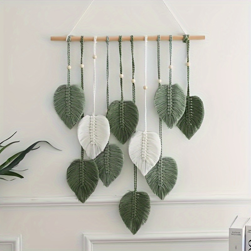 

Bohemian Style Wall Hanging: 10 Leaves - Christmas, Home, Bedroom, Classroom, Office Decor - No Electricity Required - Cotton And Microfiber Cover