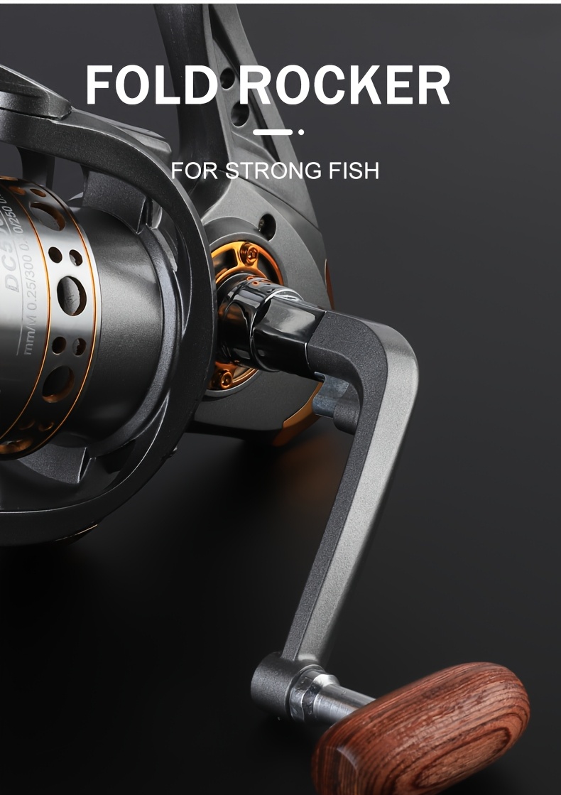 BILLINGS DC 1000~7000 Series, 5.2:1 Gear Ratio, 11.79KG Max Drag, Aluminum Alloy Metal Spool, Spinning Fishing Reel, for Freshwater and Saltwater