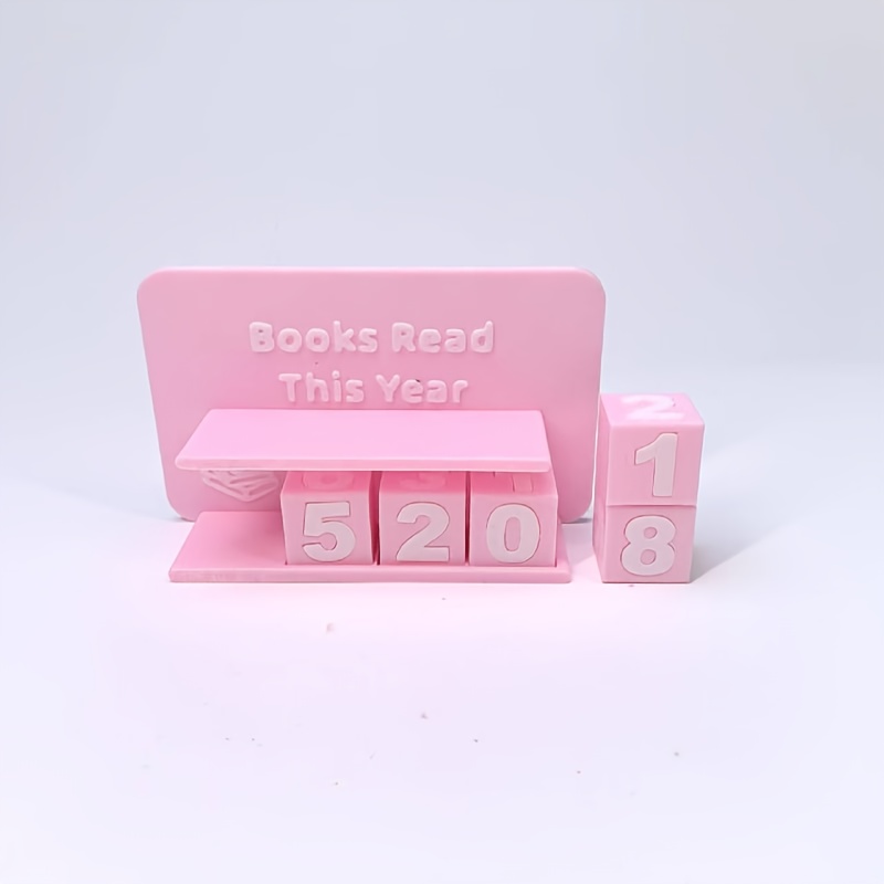 Compteur De Livres 3D - Tracker De Lecture Annuel - Dimensions 13x8 Cm - Pour Bibliothèque, Défi Lecture - Cadeau Pour Lecteurs, Enseignants