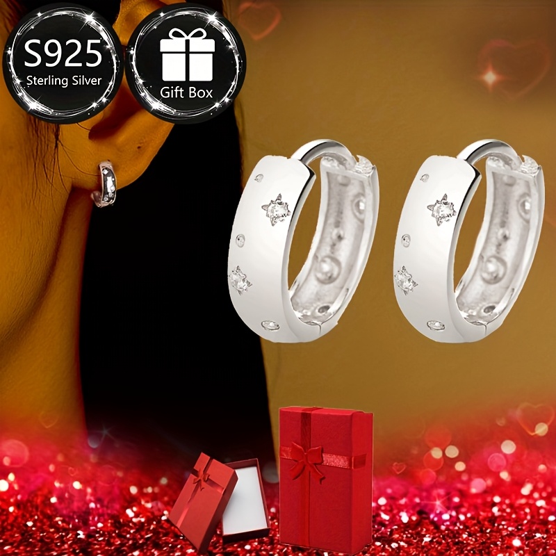 S925 Silver Star Earrings Hypoallergenic Material