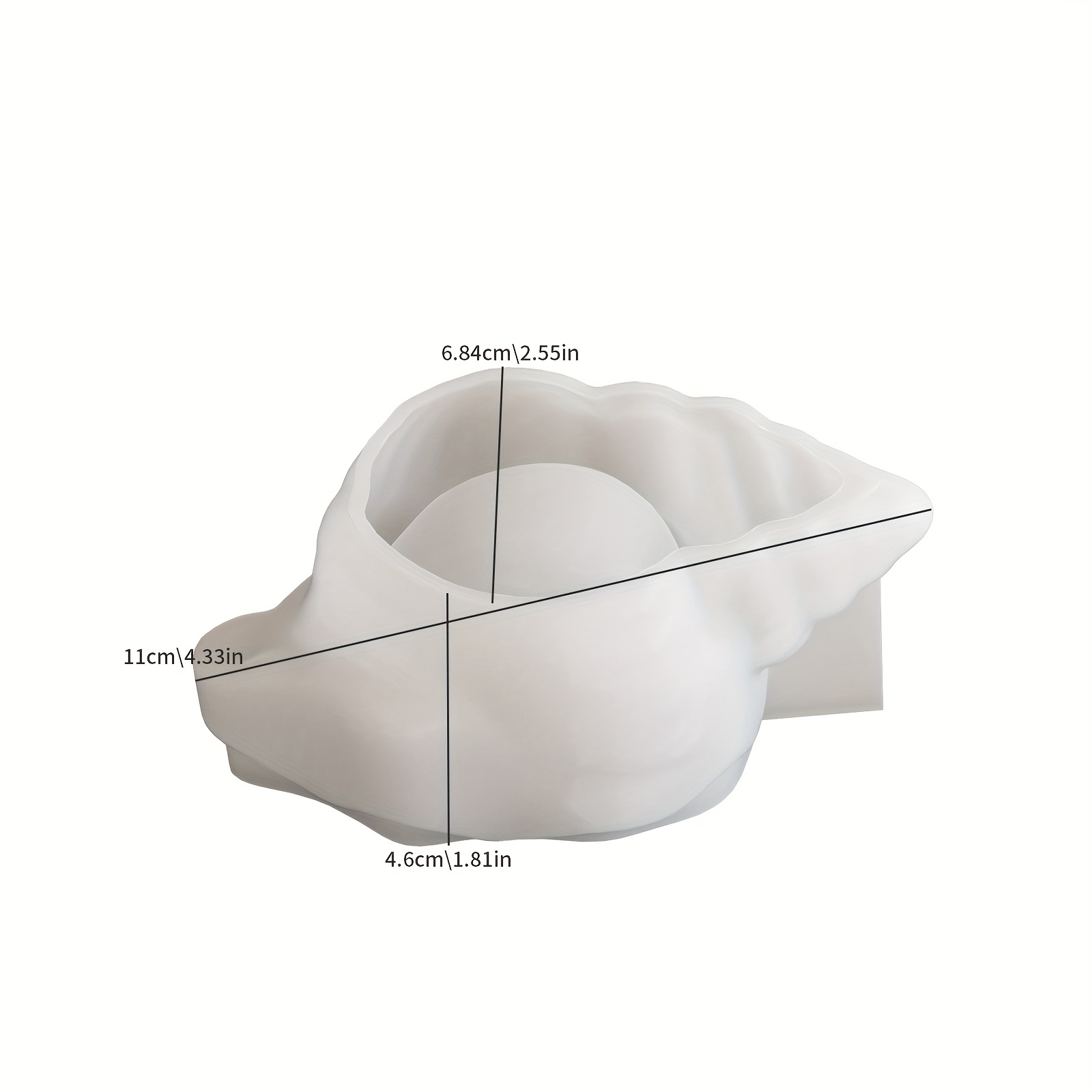 Image of Seashell Flower Pot Silicone Mold Ocean Shell Jewelry Storage Box Plaster Mold Potted Plant Epoxy Resin Mold Home Decor Crafts