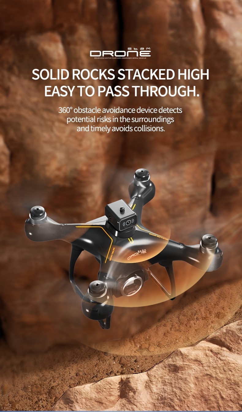 S116 MAX Brushless Optical Flow Drone - Dual Cameras, Headless Mode, 360° Obstacle Avoidance, WIFI FPV, Phone App Control - For Adults & Kids - Perfect for Halloween & Christmas Gifts
