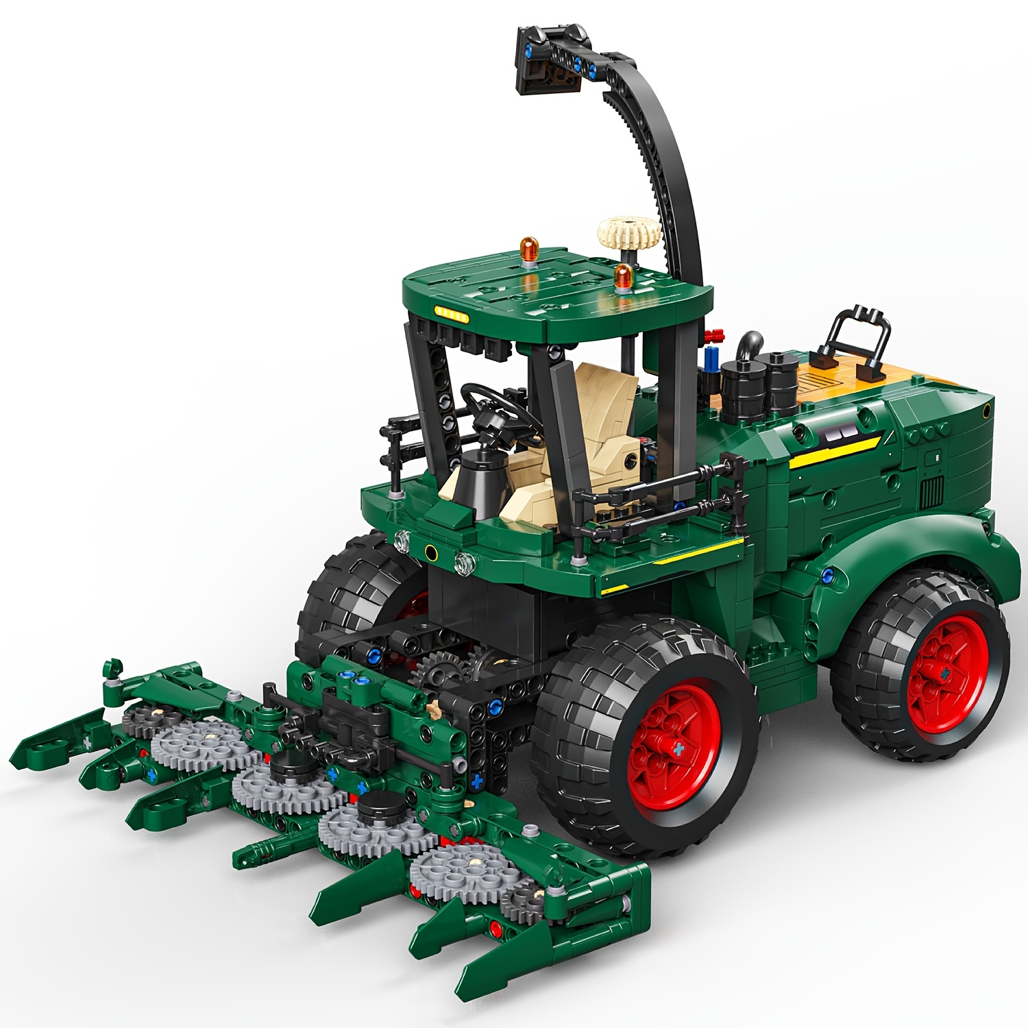Image of 1162pcs Straw Building Blocks Model Toy Large Size Classic Block Set With Big And Small Wheels, House Decoration Collectors' Item Christmas New Year Birthday Gift Suitable And Teens Age 6+