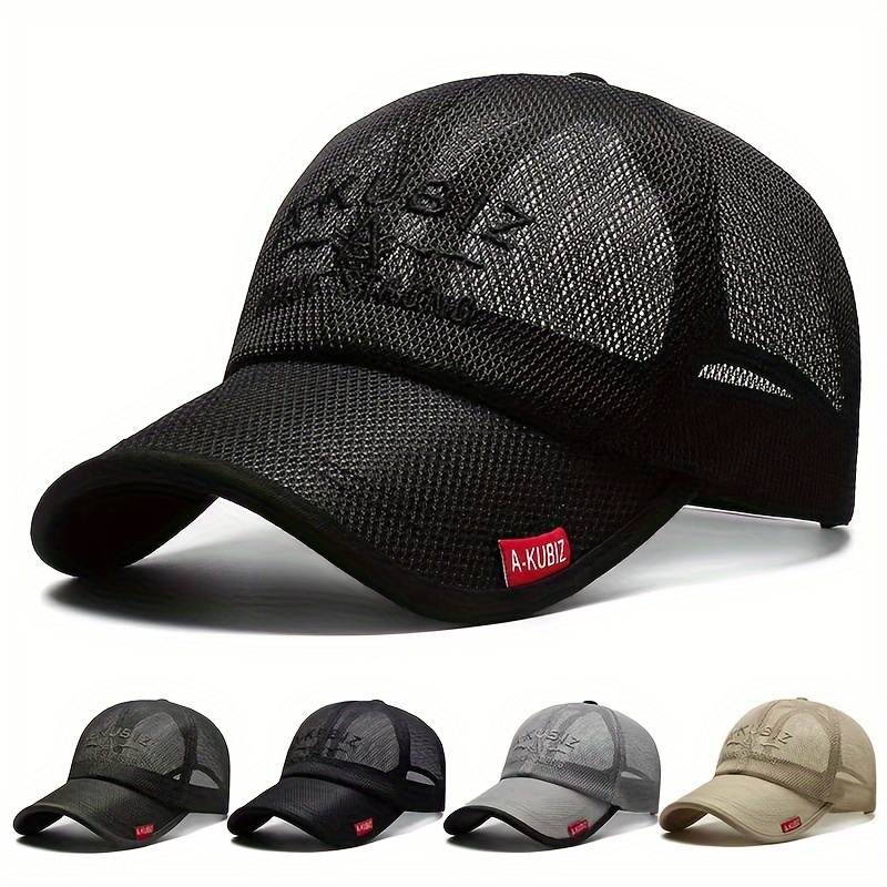 

Unisex Breathable Mesh Baseball Cap, Summer Sun Protection Hat, Adjustable Size Quick Drying Sports Cap