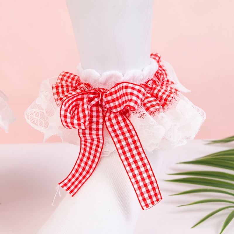 Children's Solid-Color Lace Dance Frilly Princess Socks