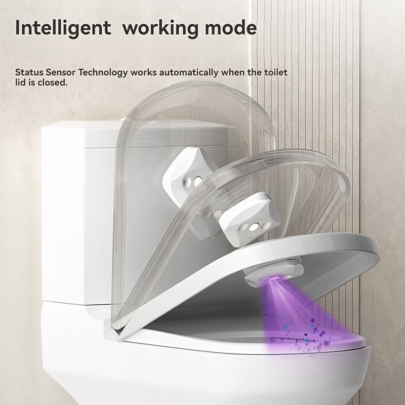 1 smart toilet cleaner toilet purifier 1 double sided tape rechargeable led light multifunctional and portable suitable for home and business travel use Product details 3
