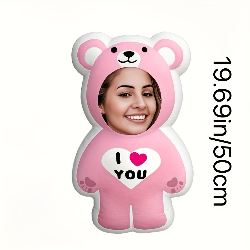 TEMU Customized Pink Photo Pillows, Decorations, Perfect Gifts For Father's Day, Mother's Day, Halloween, Christmas, Christmas Eve, Valentine's Day,